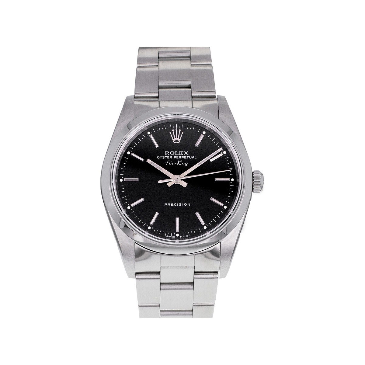 Second hand watch ROLEX Air King homme automatique bracelet acier