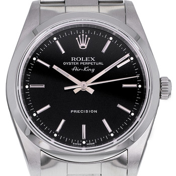 Montre d'occasion ROLEX Air King homme automatique bracelet acier