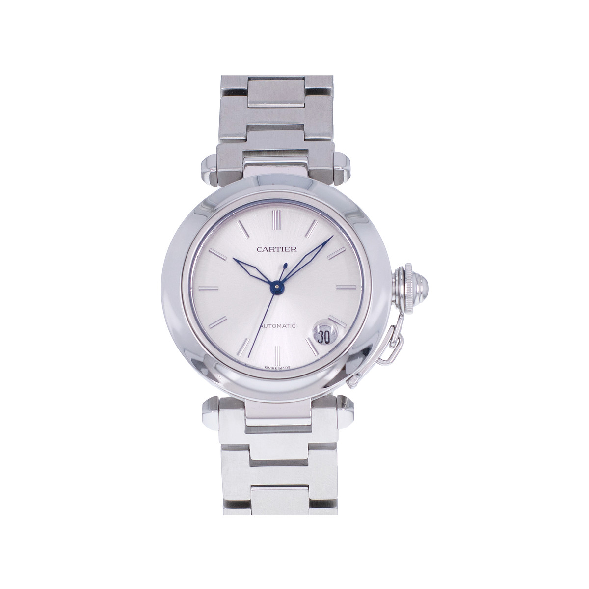 Second hand watch CARTIER Pasha woman automatic steel bracelet