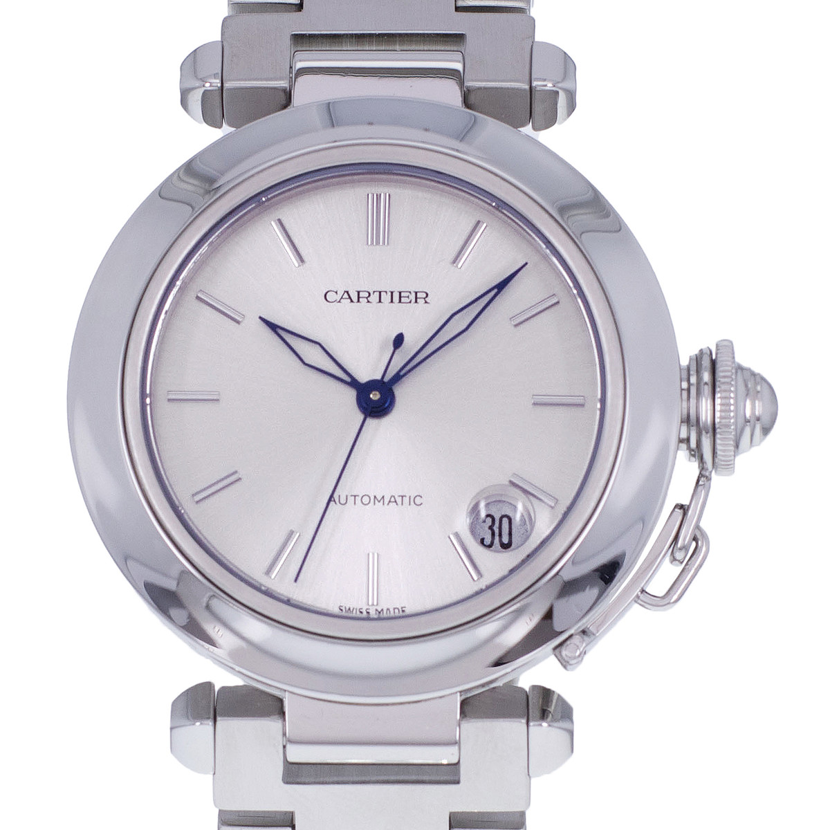 Second hand watch CARTIER Pasha woman automatic steel bracelet - view D1
