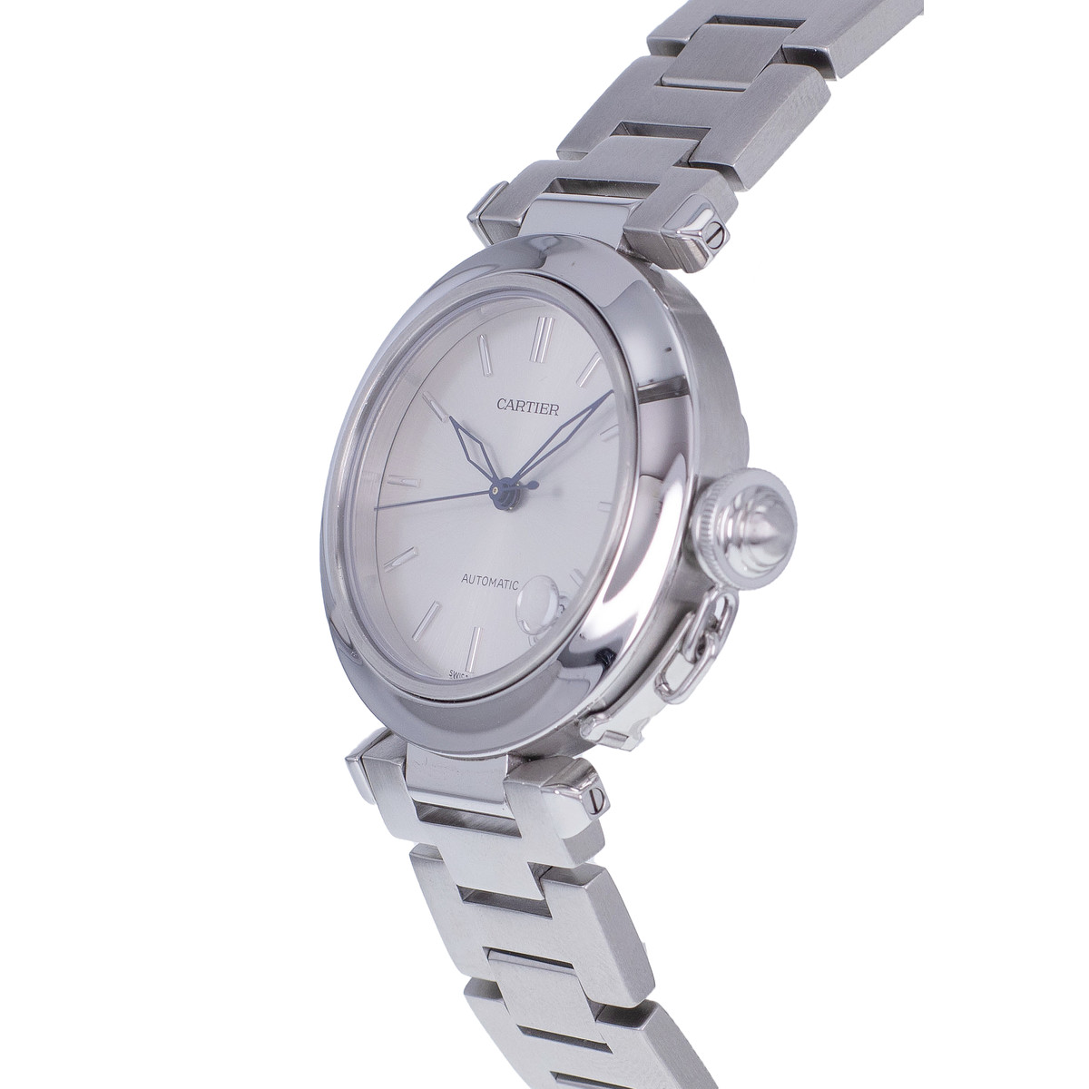 Second hand watch CARTIER Pasha woman automatic steel bracelet - view D2