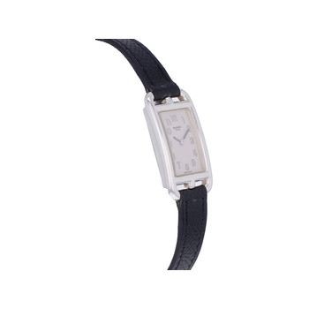 Montre d'occasion HERMES Cape Cod femme quartz bracelet cuir d'origine