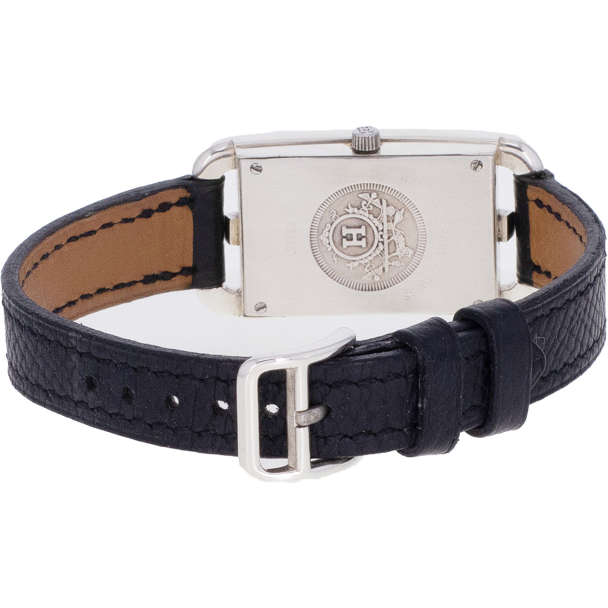Montre d'occasion HERMES Cape Cod femme quartz bracelet cuir d'origine - vue 3