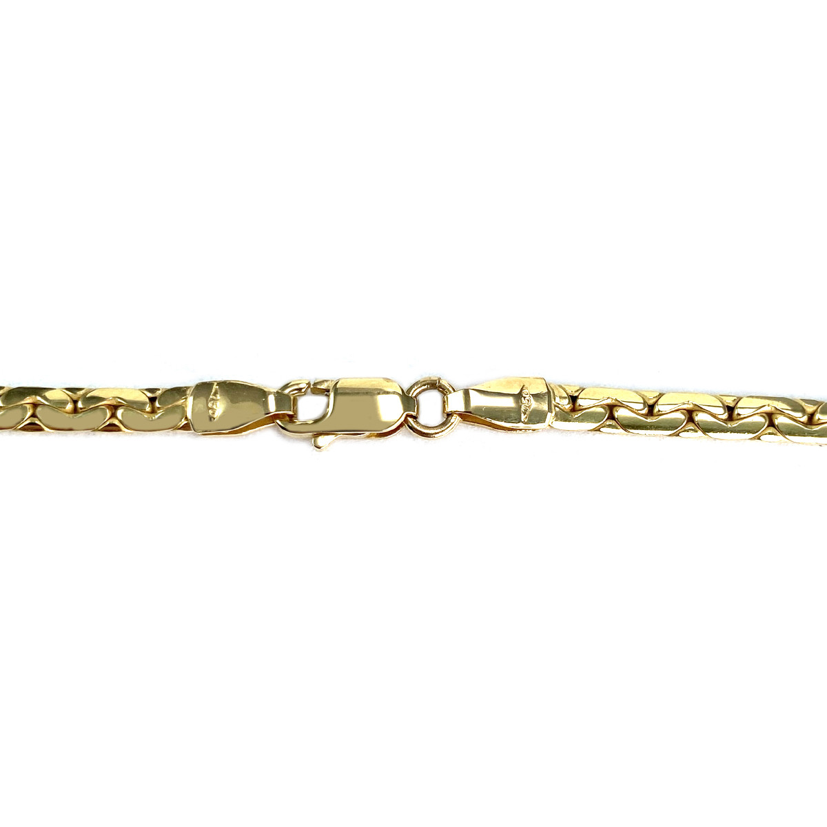 Collier d'occasion or 750 jaune maille haricot - vue 3