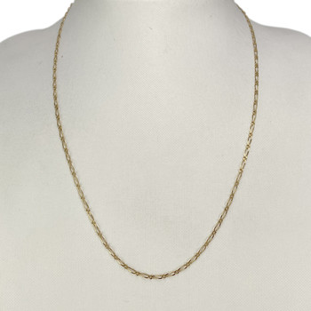 Chaîne d'occasion or 750 jaune maille cheval alternée