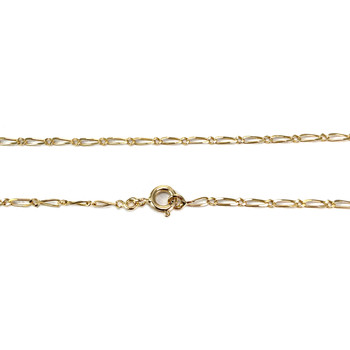 Chaîne d'occasion or 750 jaune maille cheval alternée