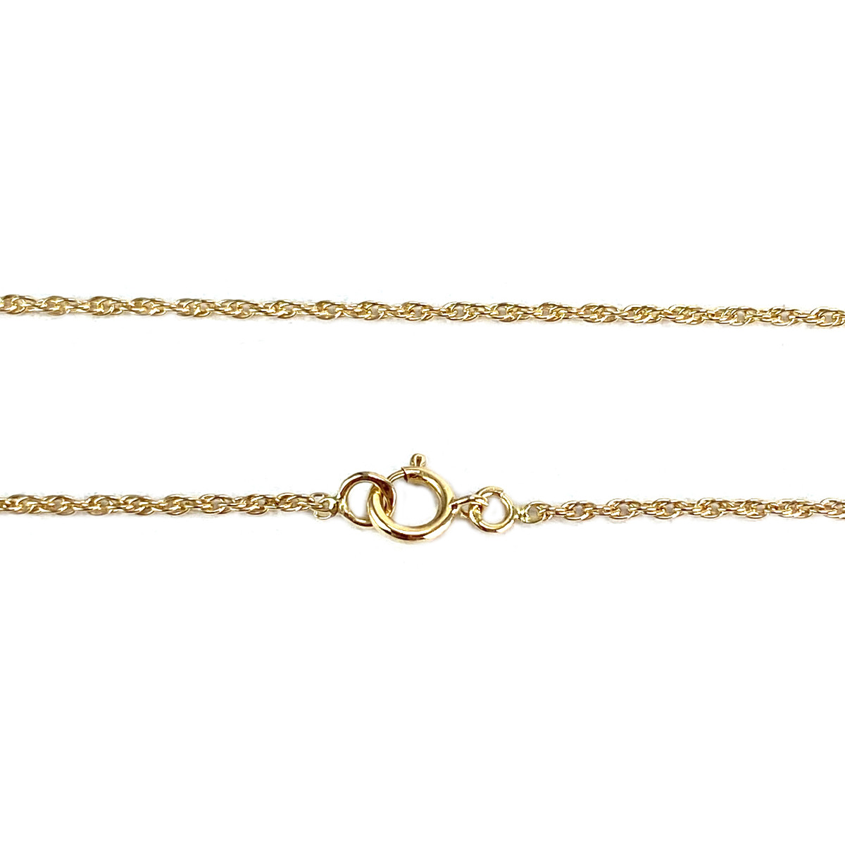 Collier d'occasion or 750 jaune maille corde rubis diamant - vue 3
