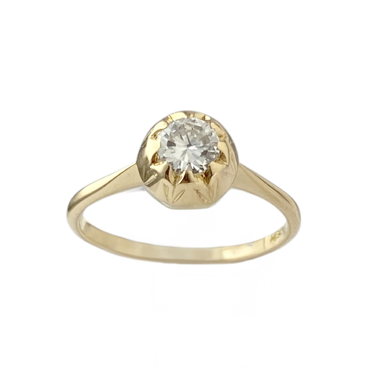 Duo bague d'occasion or 750 jaune diamants - vue 5
