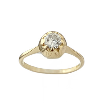 Duo bague d'occasion or 750 jaune diamants