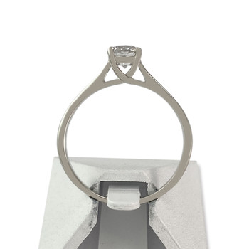 Solitaire d'occasion or 750 blanc diamant synthétique