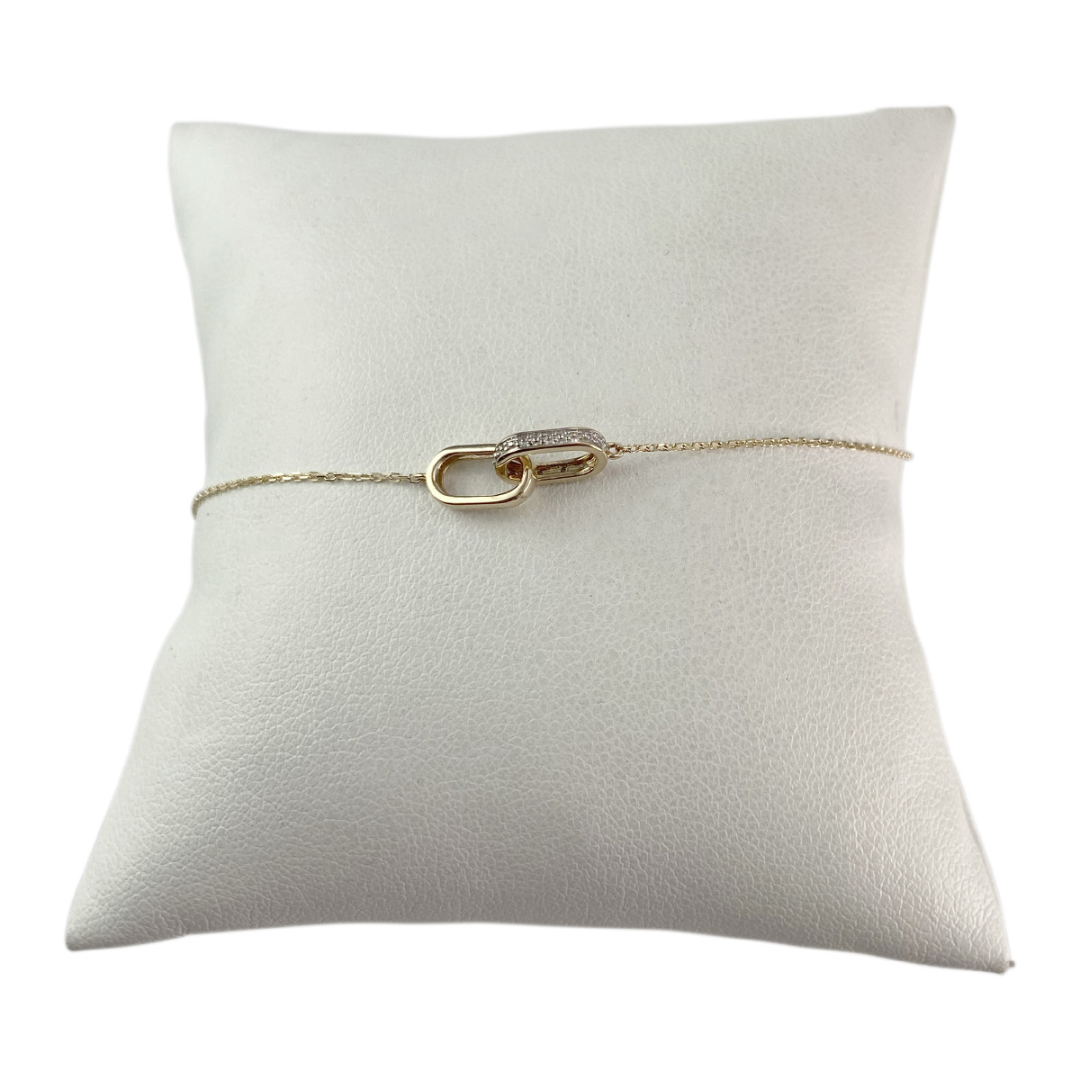 Bracelet souple d'occasion or 375 jaune diamant
