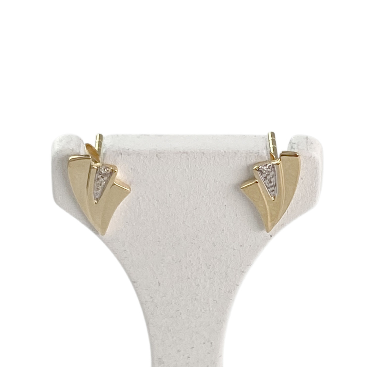 Boucles d'oreilles d'occasion or 750 jaune diamant