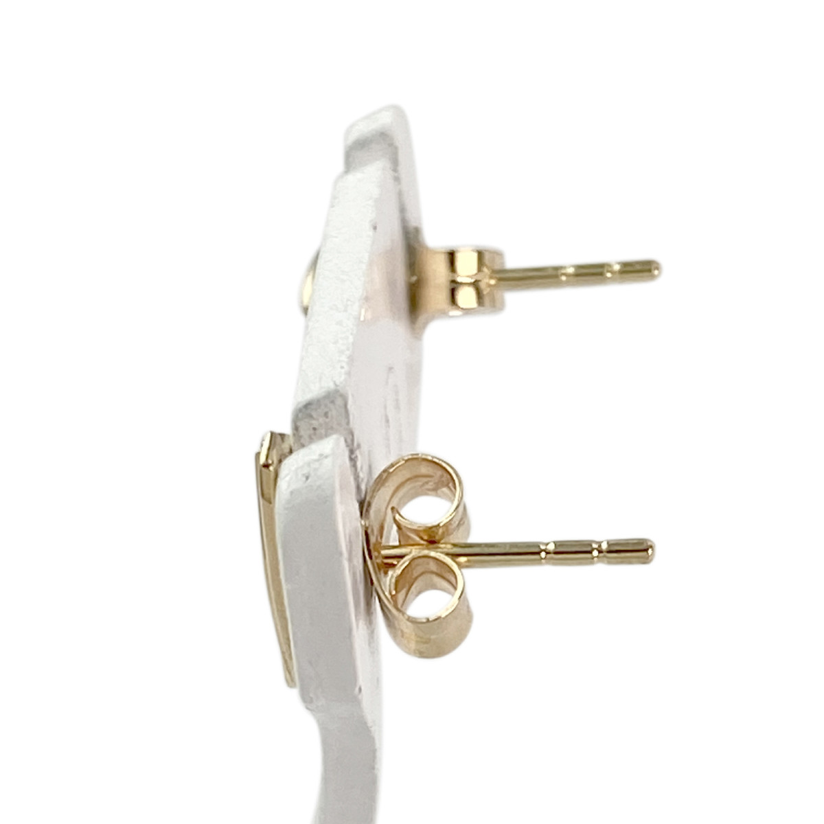 Boucles d'oreilles d'occasion or 750 jaune diamant - vue 2