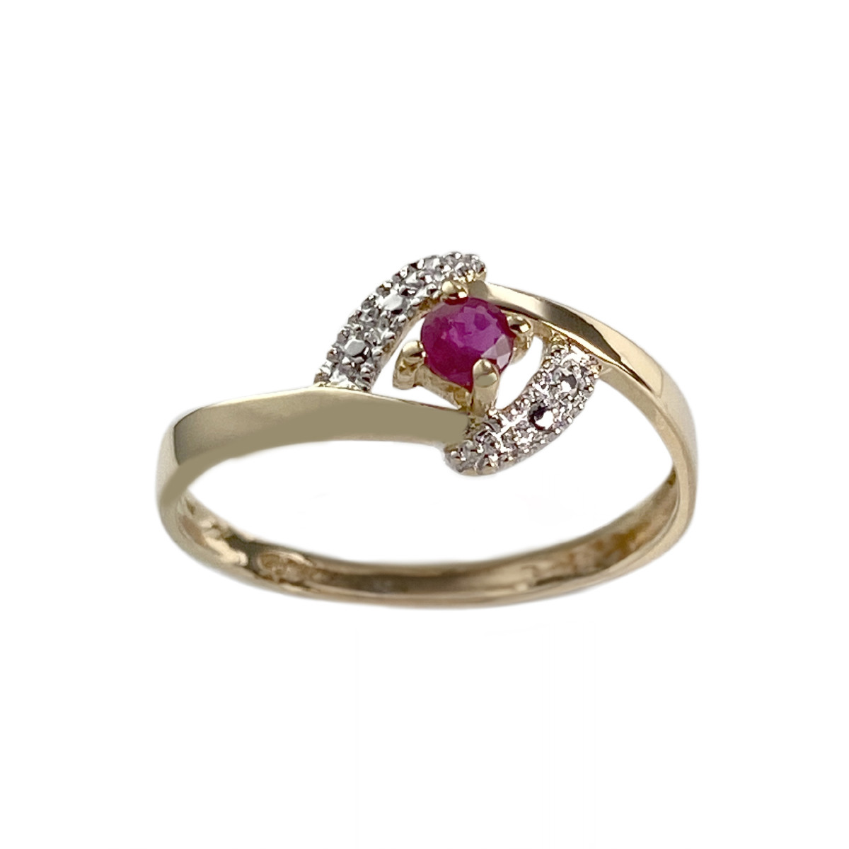 Bague d'occasion or 750 jaune rubis