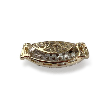 Second-hand pendant, rhodium-plated 750 gold, 2 diamond tones