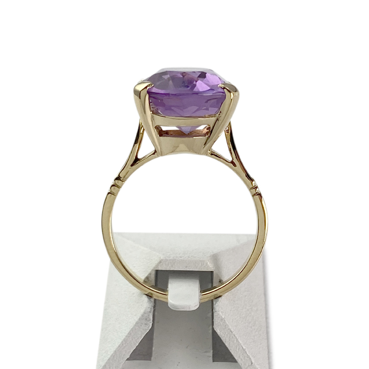 Bague d'occasion or 750 jaune amethyste - vue 3