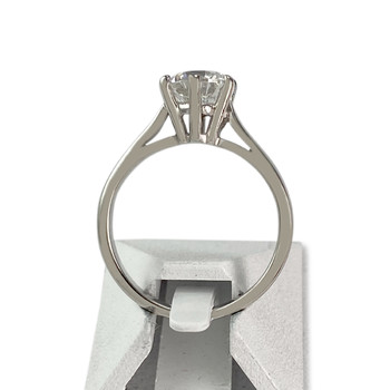 Solitaire d'occasion or 750 blanc diamant
