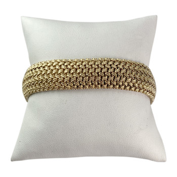 Bracelet souple d'occasion or 750 jaune maille polonaise