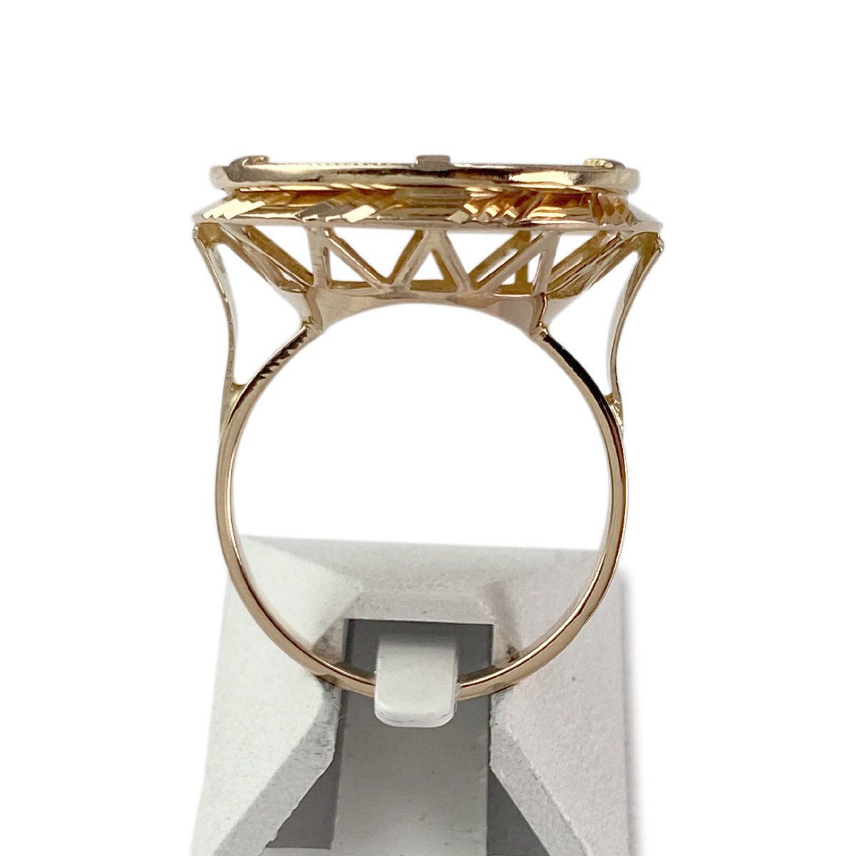 Bague d'occasion or 750 jaune porte pièce - vue 3