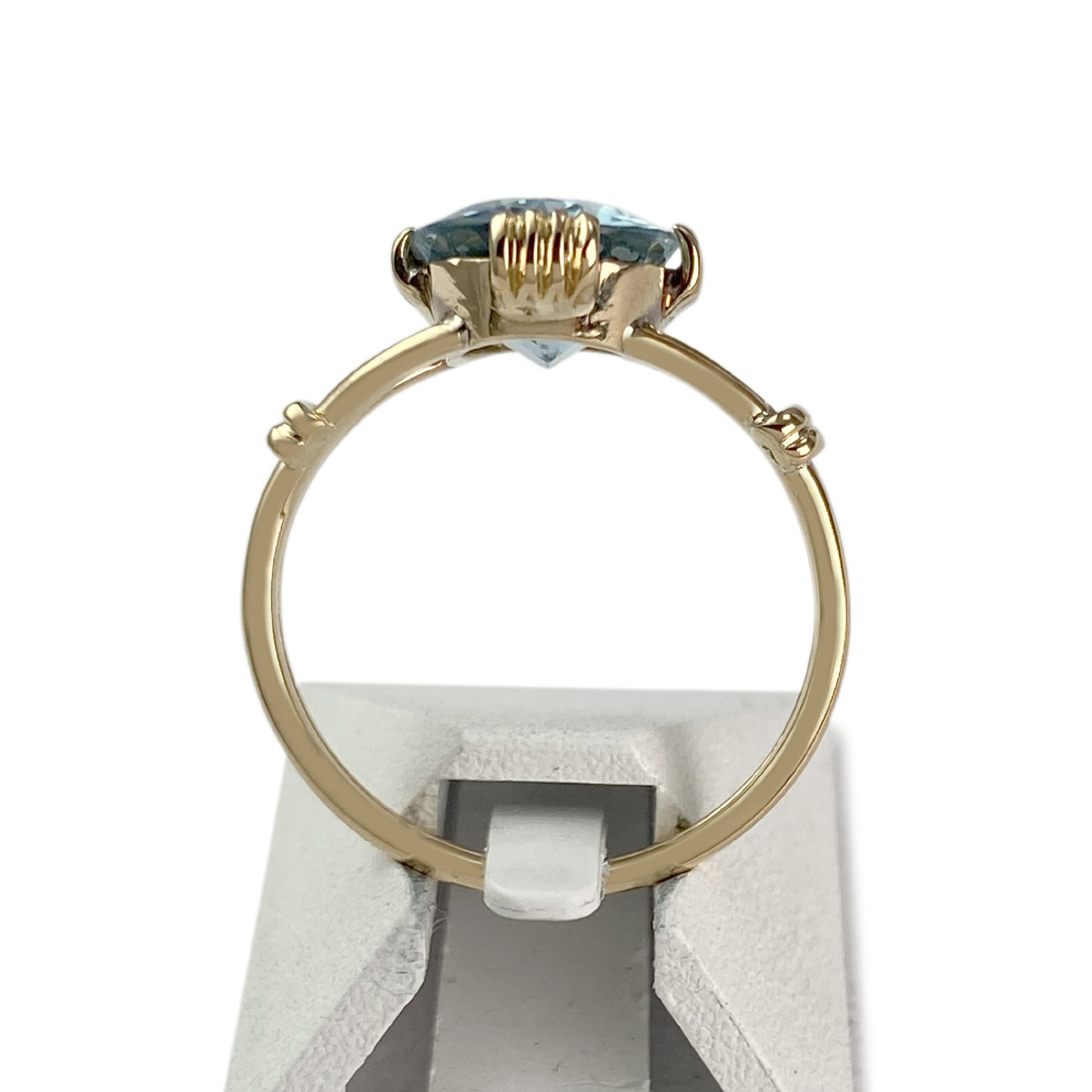 Bague d'occasion or 750 jaune aigue marine - vue 3