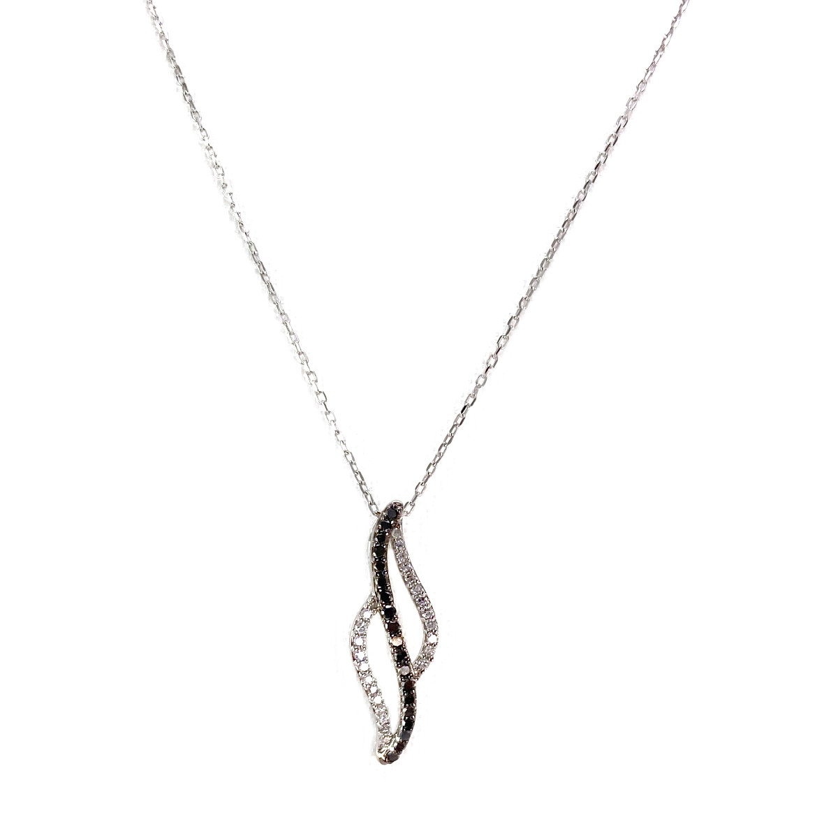 Collier d'occasion or 375 blanc diamants