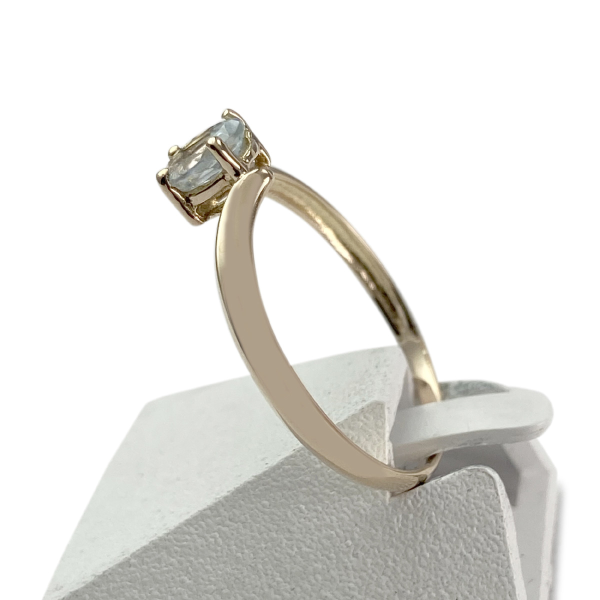 Bague d'occasion or 375 jaune aigue marine - vue 2