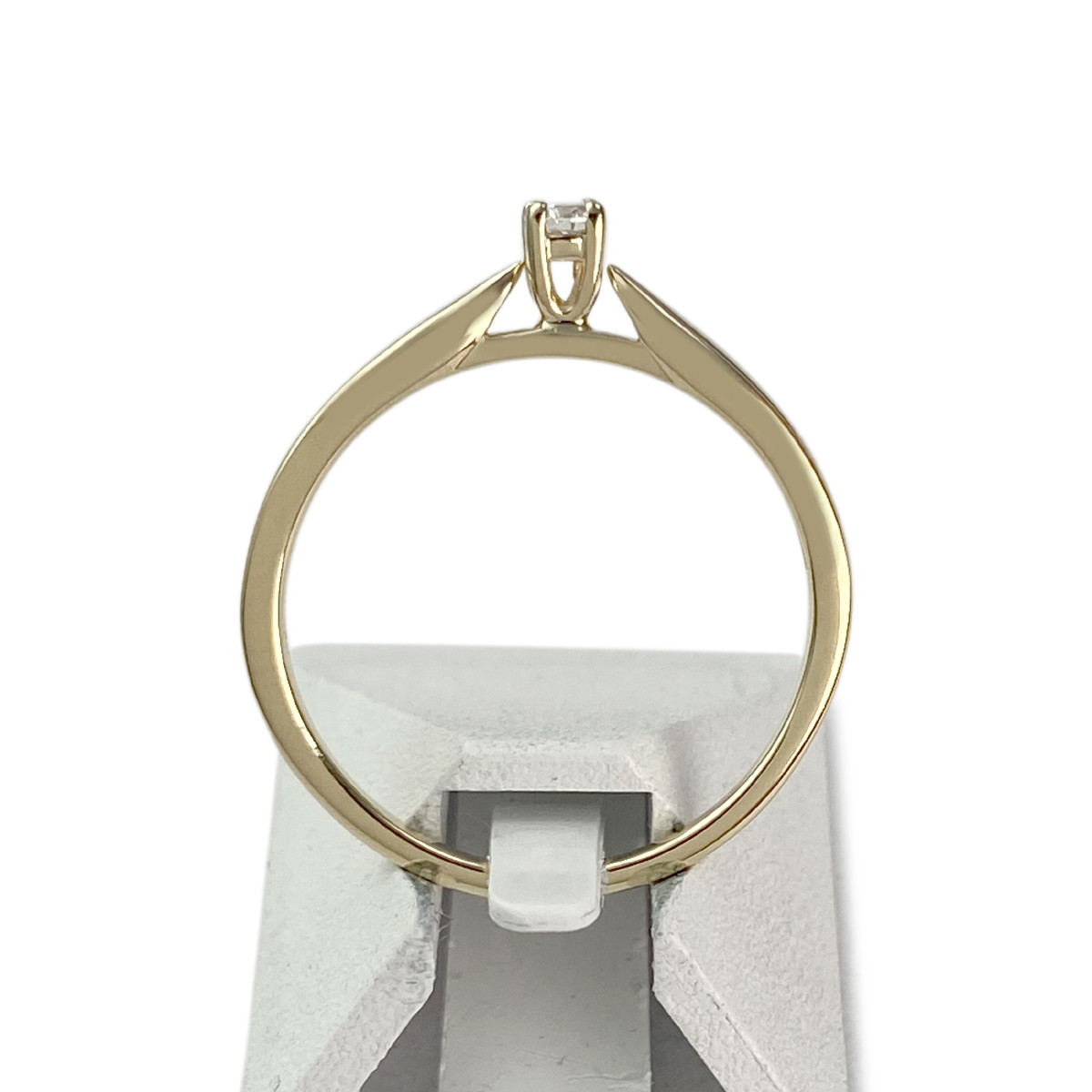 Solitaire d'occasion or 750 jaune diamant - vue 3