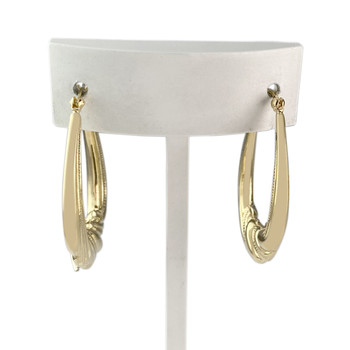 Créoles d'occasion or 750 jaune diamant