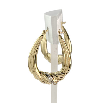 Créoles d'occasion or 750 jaune diamant