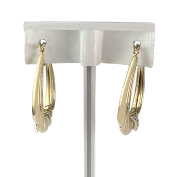 Créoles d'occasion or 750 jaune diamant