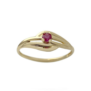 Bague d'occasion or 750 jaune rubis