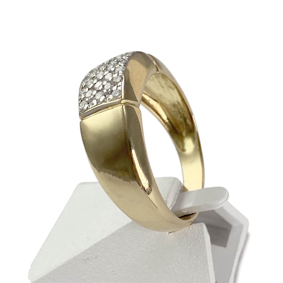 Bague d'occasion or 750 jaune diamant - vue 2