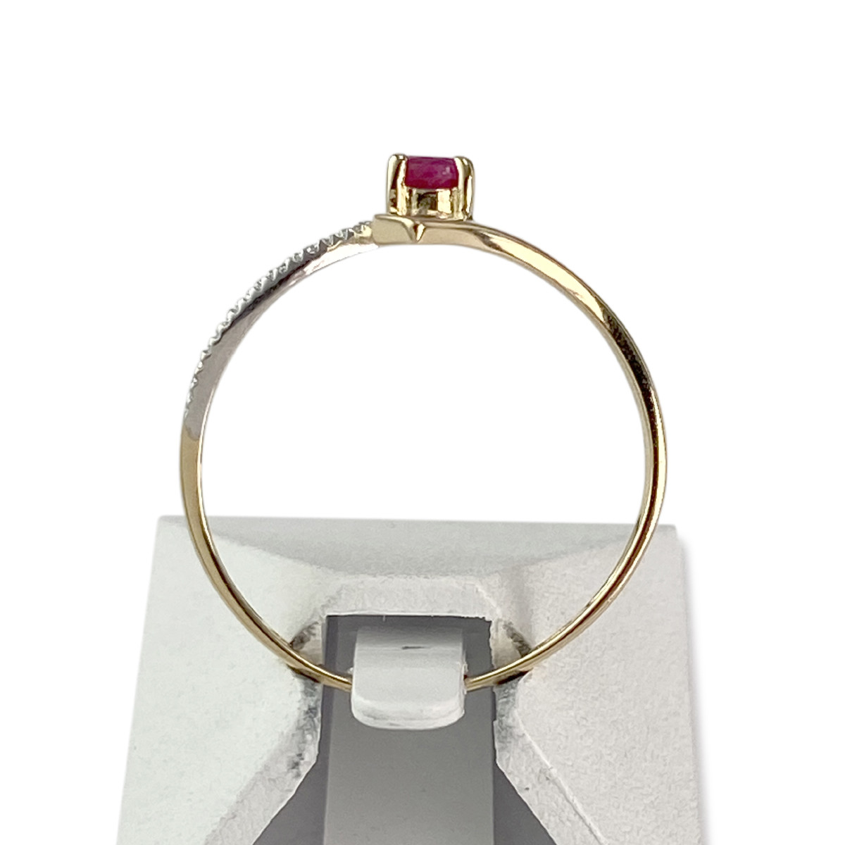Bague d'occasion or 750 2 tons rubis - vue 3