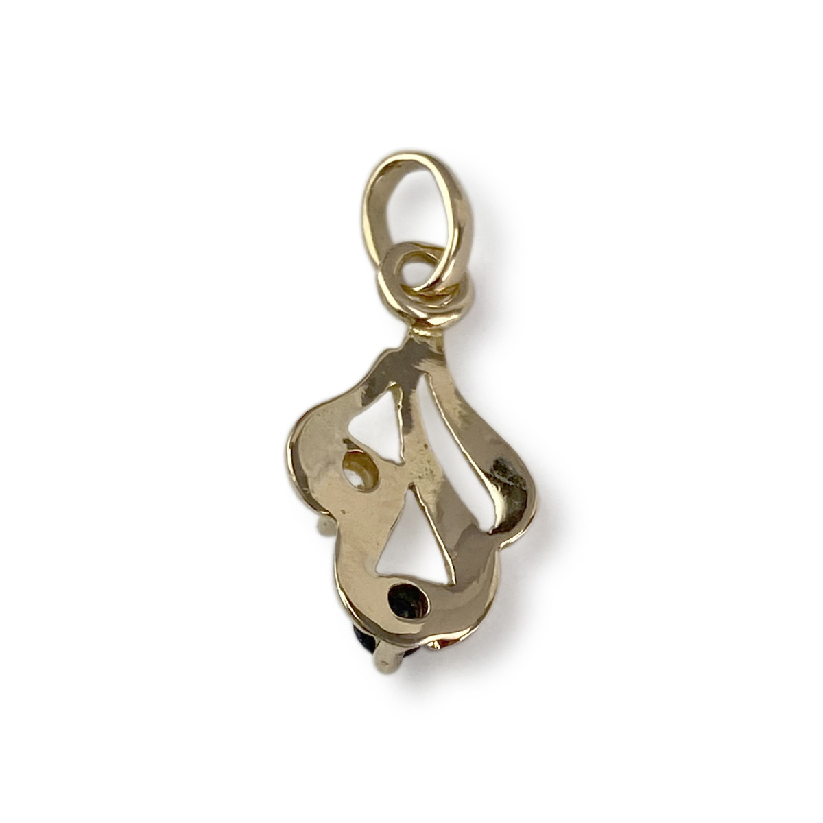 Pendentif d'occasion or 750 jaune saphir oxyde de zirconium - vue 2