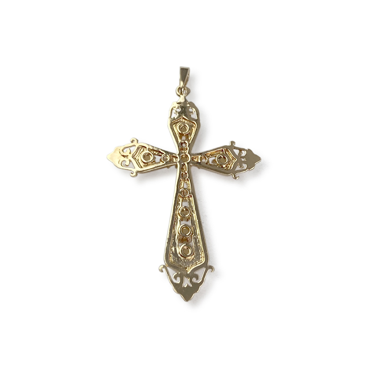 Croix d'occasion or 750 jaune demi-perles - vue 2