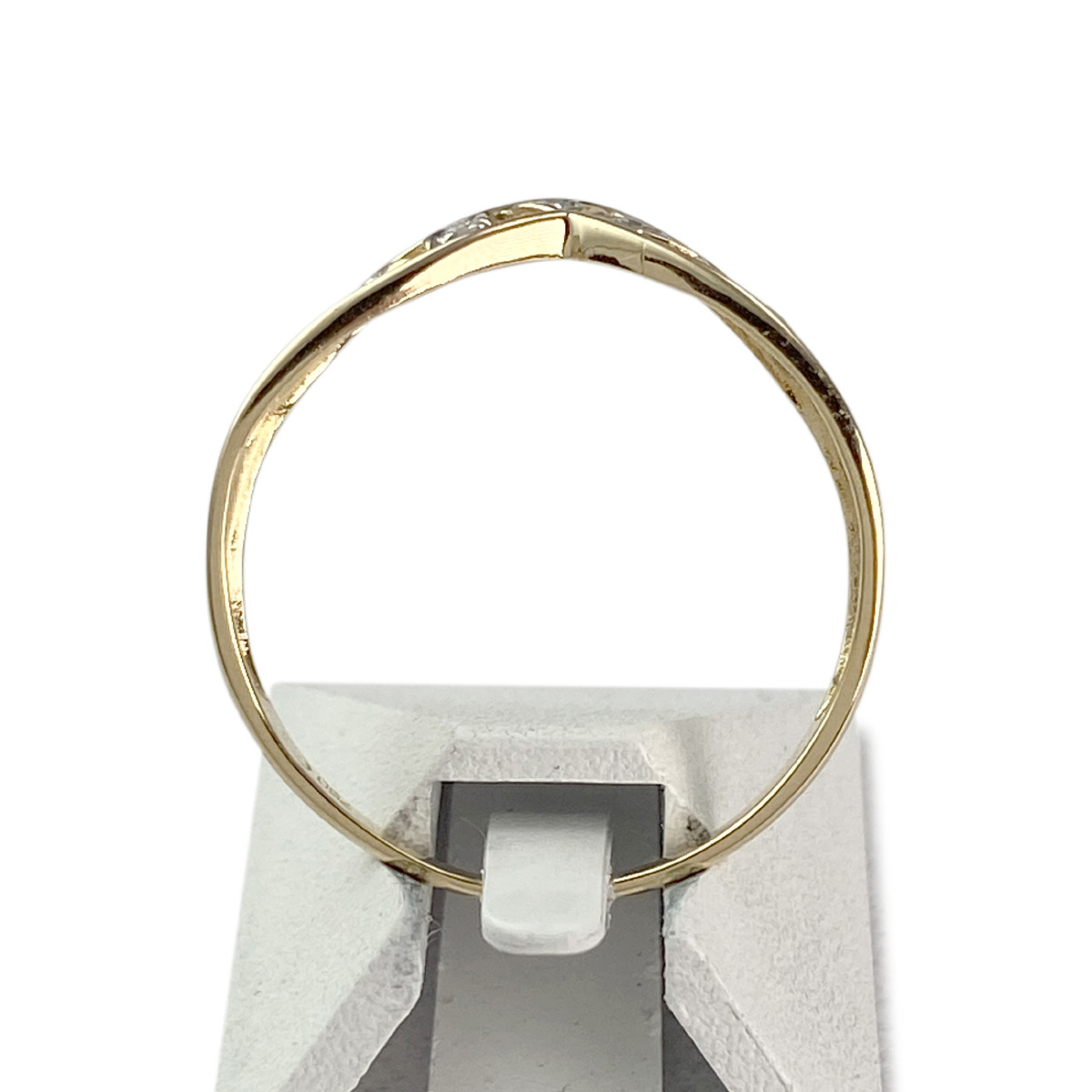 Bague d'occasion or 750 deux tons diamants - vue 3