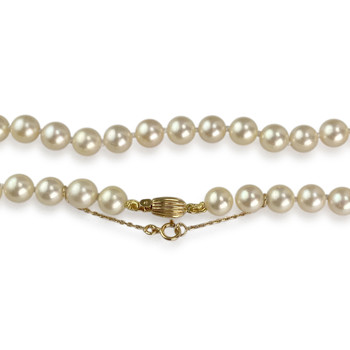 Collier d'occasion or 750 jaune perle de culture du japon
