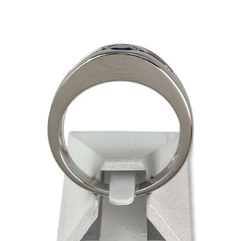 Bague d'occasion or 750 blanc diamant saphir