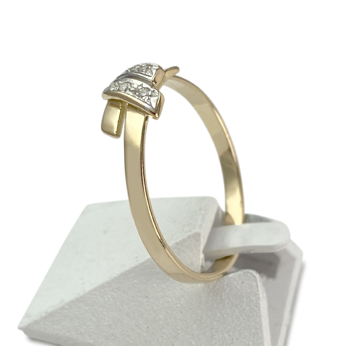 Bague d'occasion or 750 jaune diamant - vue 2