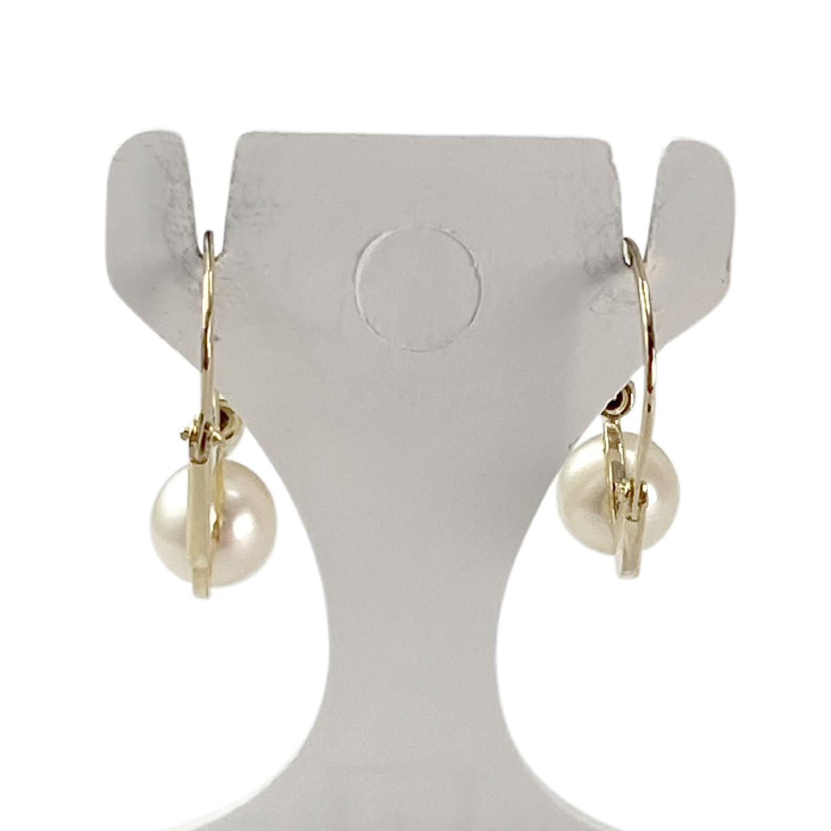 Boucles d'oreilles d'occasion or 750 jaune perle de culture - vue 3