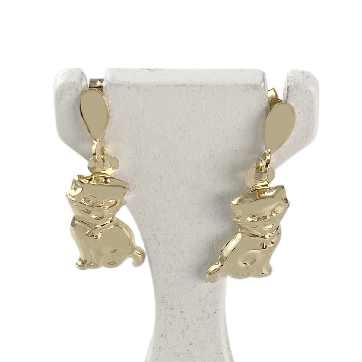 Boucles d'oreilles d'occasion or 750 jaune chat