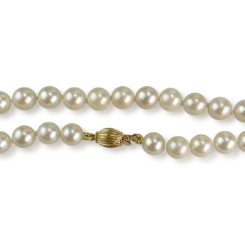 Collier d'occasion or 750 jaune perle de culture du japon