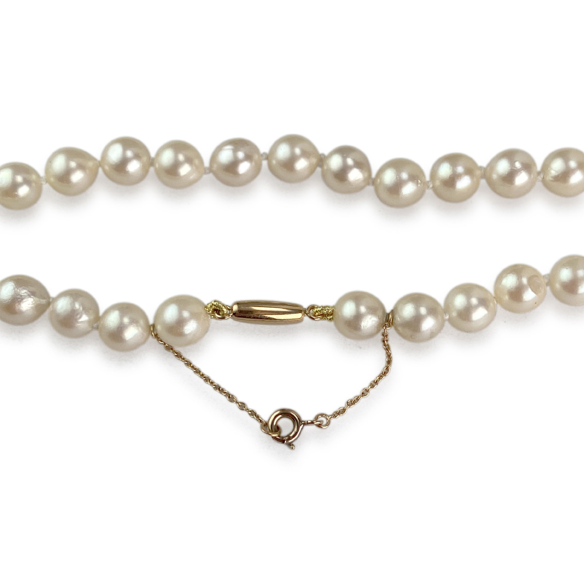 Collier d'occasion or 750 jaune perle de culture du japon - vue 3