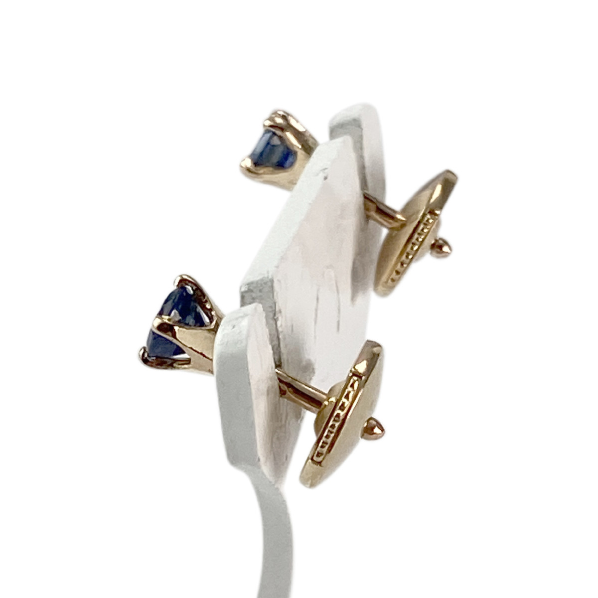 Boucles d'oreilles d'occasion or 750 jaune saphir - vue 2