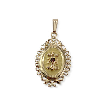 Pendentif d'occasion or 750 jaune grenat