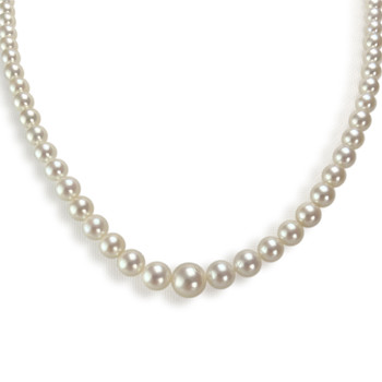 Collier d'occasion or 750 jaune perles de culture du japon.