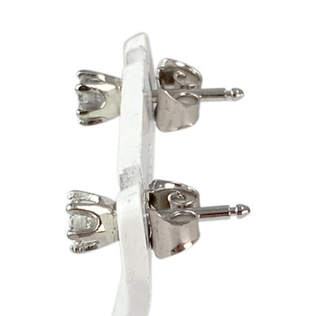 Boucles d'oreilles d'occasion or 750 blanc diamant