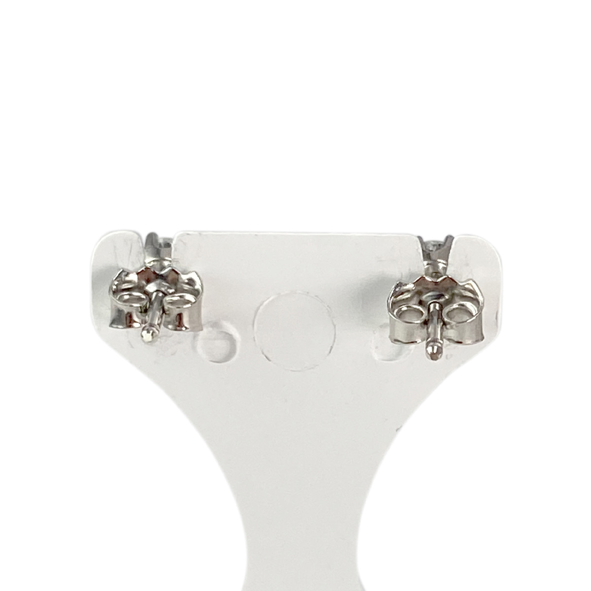 Boucles d'oreilles d'occasion or 750 blanc diamant - vue 3