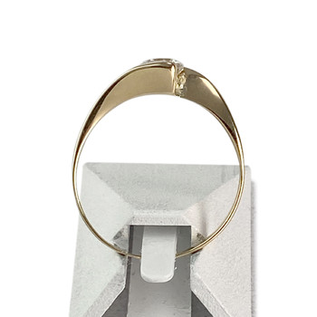Solitaire d'occasion or 750 jaune oxyde de zirconium