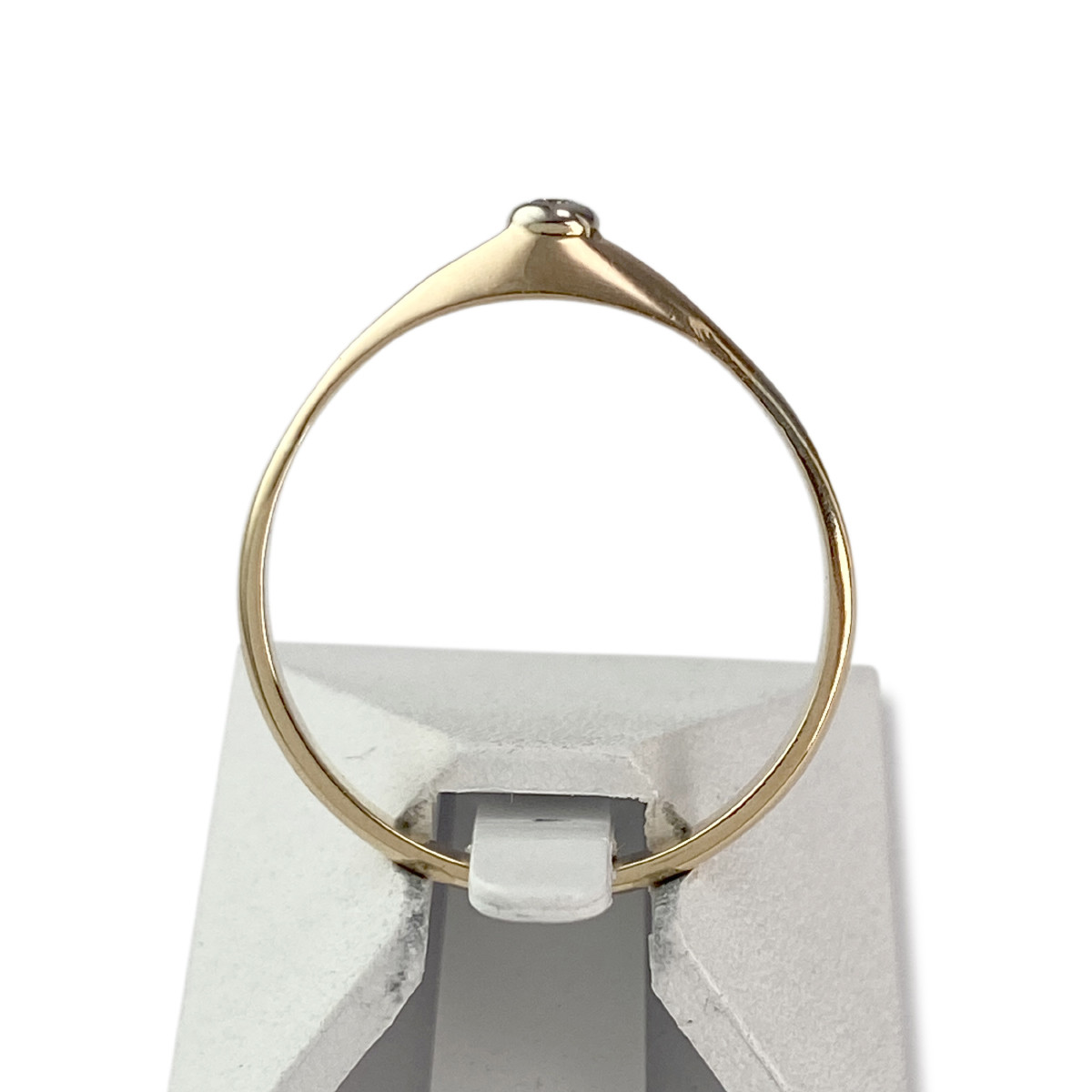 Solitaire d'occasion or 750 jaune diamant - vue 3